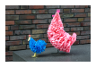 Hühner, RSA, Handarbeit, Material: Recycling Tüten, klein: 14,00, groß: 21,00 (Art:kl. 90002658 / gr. 90001144)
