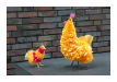 Hühner, RSA, Handarbeit, Material: Recycling Tüten, klein: 14,00, groß: 21,00 (Art:kl. 90002658 / gr. 90001144)