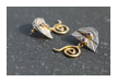 Ohrring aus Bali, Material: Amethyst, silber, teilvergoldet, 114,00 €  (Art: 90003896)